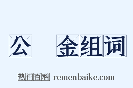 公積金组词是什么意思的图片